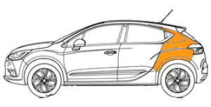 покраска заднего крыла citroen ds4